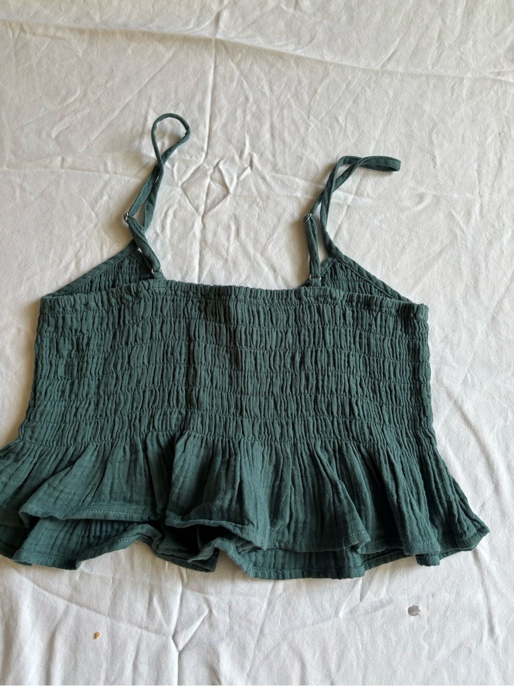 Smocked Peplum Cami Top | Size Small - Picture 4 of 4